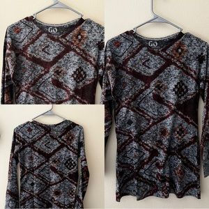 Go Couture snake design long sleeve top